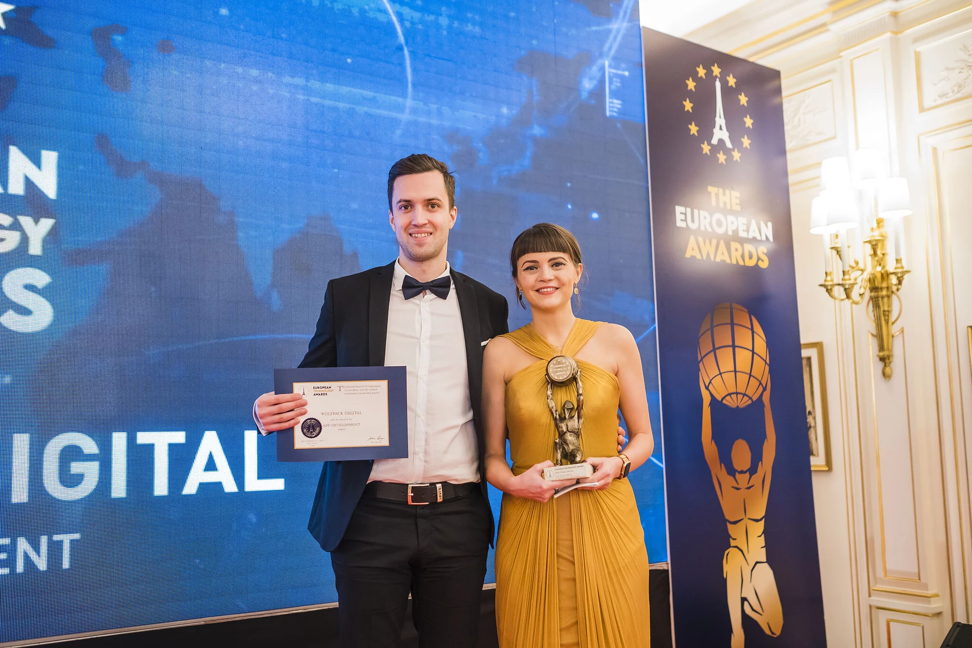 Wolfpack Digital wins the European Technology Award for App Development 2021 in Paris