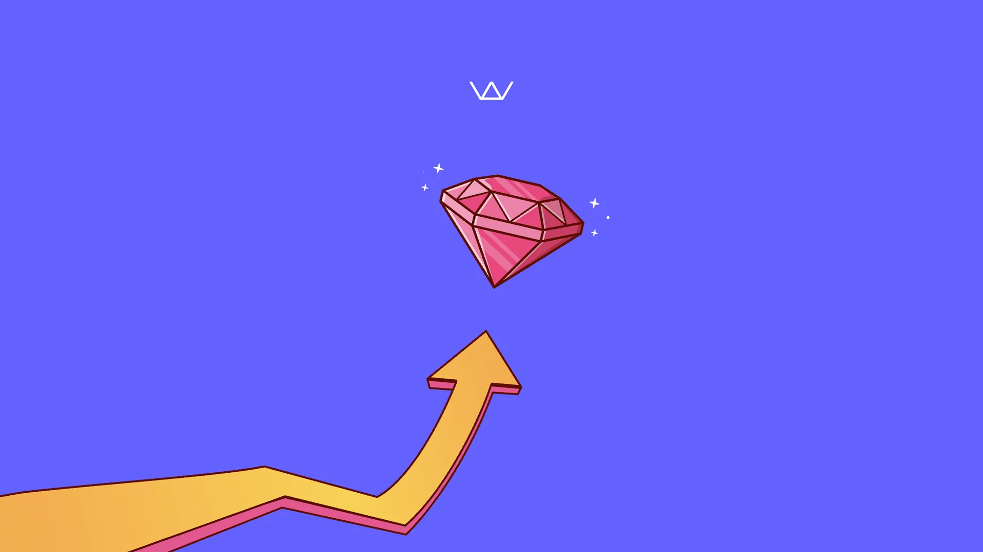 Illustration of a Ruby gem rising on an upward arrow, representing Ruby on Rails version upgrades