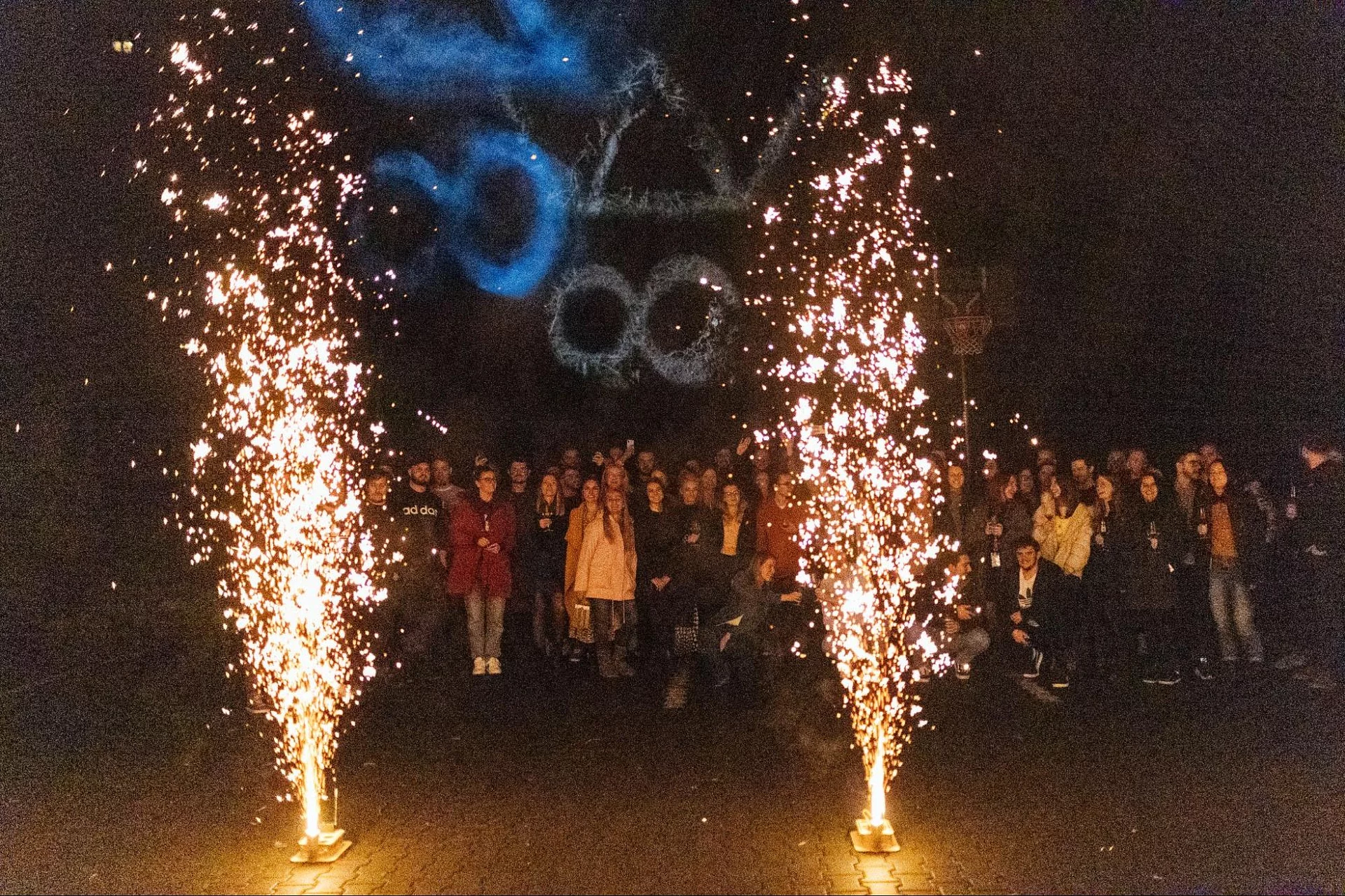 Wolfpack Digital team celebrating the company's 8th anniversary