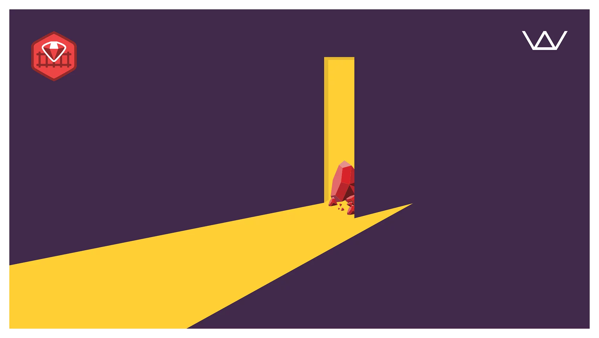 Open door with a light beam and red shards symbolizing a web application security backdoor