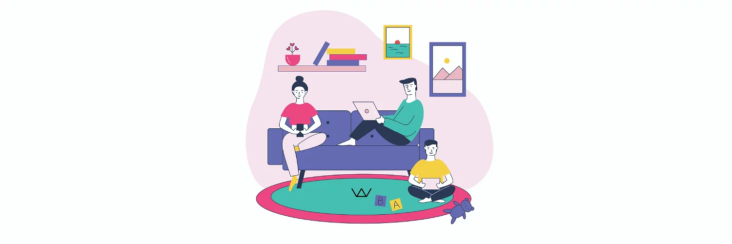 Storyball companion app on phone and tablet showing character selection screens with play, unlock, progress, score, and medal stats.