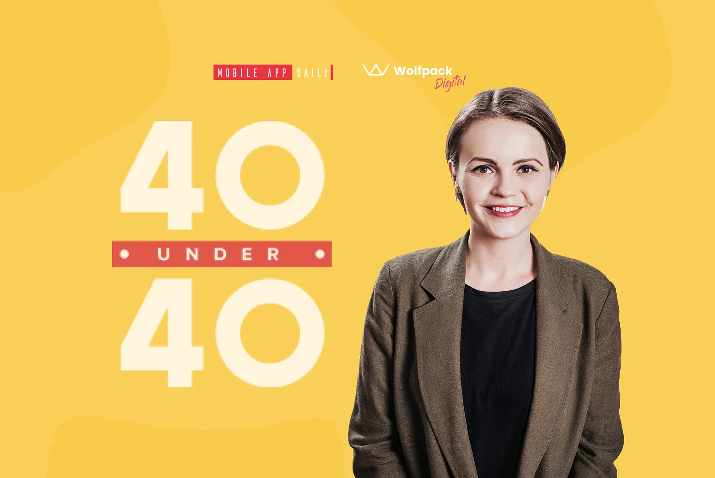 Georgina Lupu, CEO of Wolfpack Digital, listed in MobileAppDaily's 40 Under 40 report