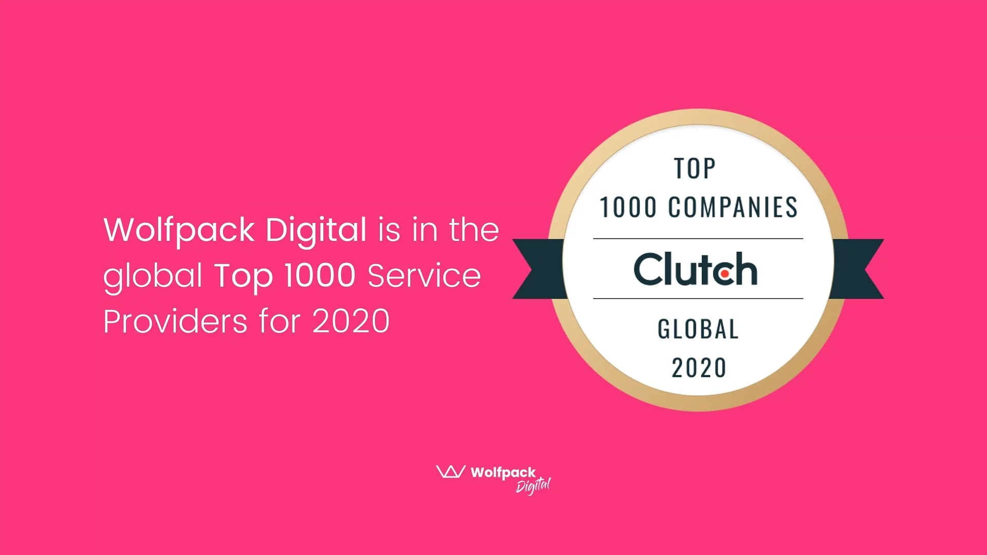 Wolfpack Digital featured in the Clutch global Top 1000 B2B service providers list for 2020