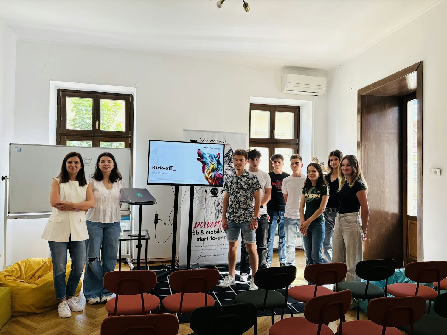 Wolfpack Digital hosts the kick-off session for the DpiT Program, welcoming the participants at its Cluj-Napoca office.